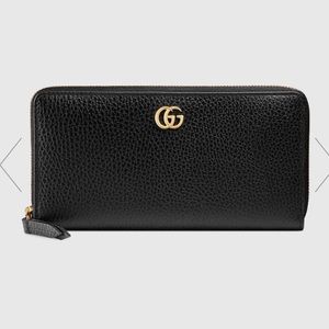 Gucci Leather Zip Around Wallet
